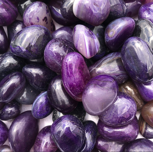 Tumbled Stone Polish Purple Agate