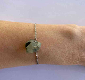 Bracelet Raw Natural Stones (Silver)