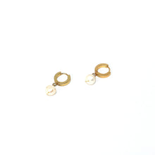 Load image into Gallery viewer, Earrings Thick Hoops with One Stone