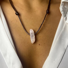 Load image into Gallery viewer, Necklace Leather Stick Stones