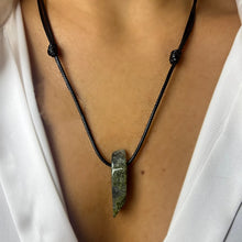 Load image into Gallery viewer, Necklace Leather Stick Stones